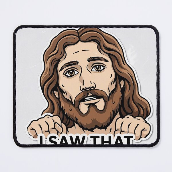 Item preview, Funny Jesus Meme – “I Saw That” Sticker | Hilarious Christian Humor Gift | Trendy Religious Meme Poster designed and sold by Customprinthub1.