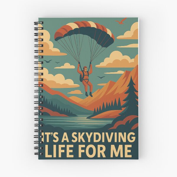 Item preview, It’s a Skydiving Life for Me – Retro Freefall Adventure Art designed and sold by RogueSymmetry.
