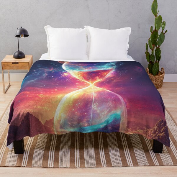 Item preview, Galactic Hourglass – Surreal Cosmic Time Art designed and sold by VisionaryVeils.