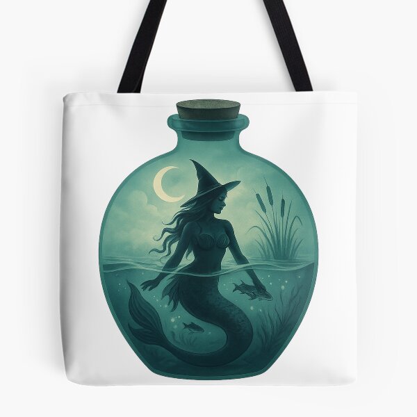 Item preview, Dark Sea Witch in a Bottle Terrarium designed and sold by thehaywirehoney.