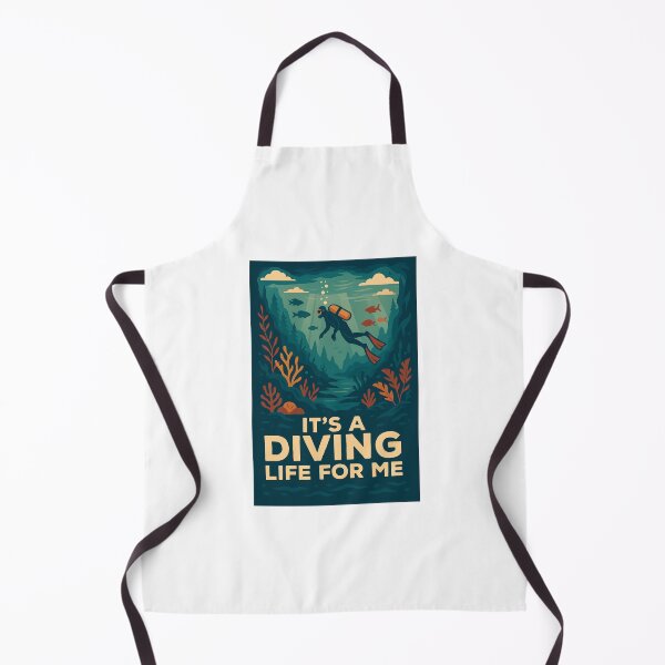 Item preview, It’s a Diving Life for Me – Retro SCUBA Underwater Adventure Art designed and sold by RogueSymmetry.