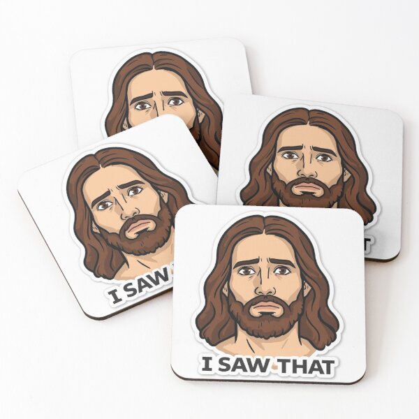 Item preview, Funny Jesus Meme – “I Saw That” Sticker | Hilarious Christian Humor Gift | Trendy Religious Meme Poster designed and sold by Customprinthub1.
