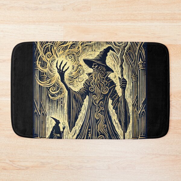 Item preview, Castlecore – Archmage Casting a Halo Spell – Woodcut Illustration • Vintage Print Aesthetic designed and sold by JacobKAurumhead.