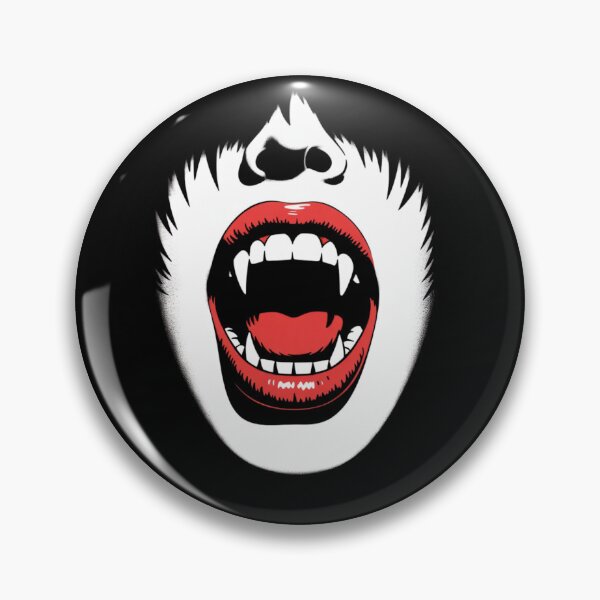 Item preview, Vampire Bite – Gothic Horror Mouth T-Shirt | Bold Fang Design on Black designed and sold by teevoxx.