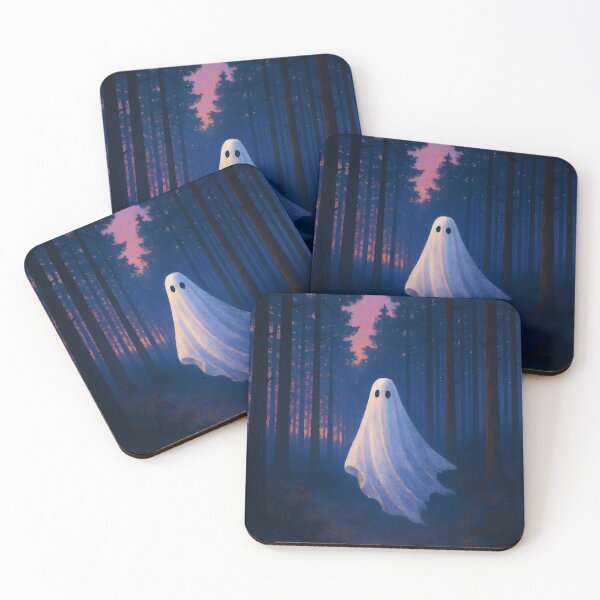 Item preview, Ghost in the Pine Forest – Twilight Wanderer Illustration designed and sold by EmeraldeaArt.