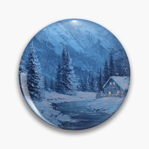 Item preview, Noche estrellada de invierno junto al río Cabaña designed and sold by Lamarcy.