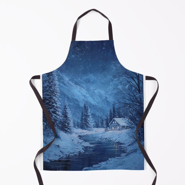 Item preview, Starry Winter Night by the Cabin River designed and sold by Lamarcy.