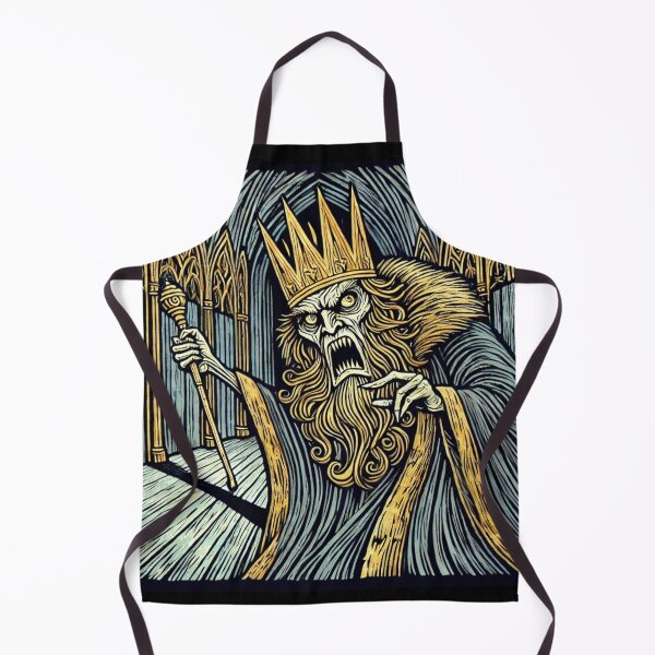 Item preview, Castlecore – Furious King in the Great Hall – Woodcut Illustration • Vintage Print Aesthetic designed and sold by JacobKAurumhead.