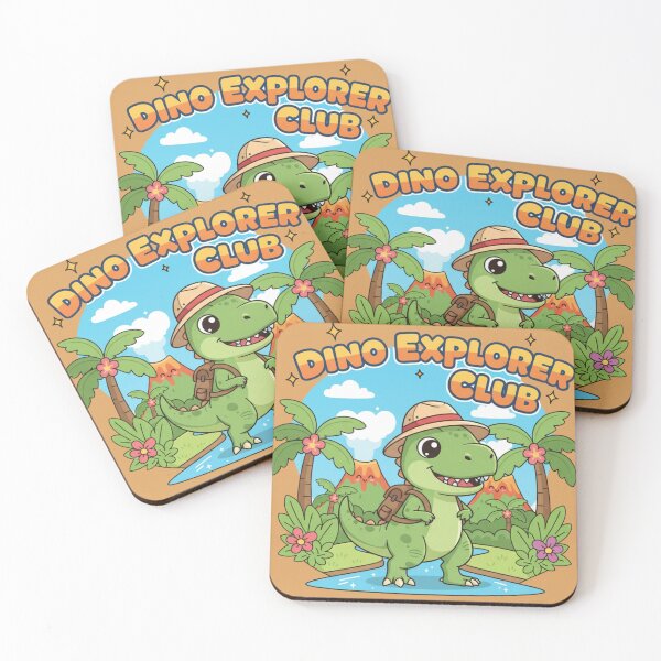 Item preview, Dino Explorer Club – Cute Adventure Dinosaur Design for Kids designed and sold by TrackinDaTrends.
