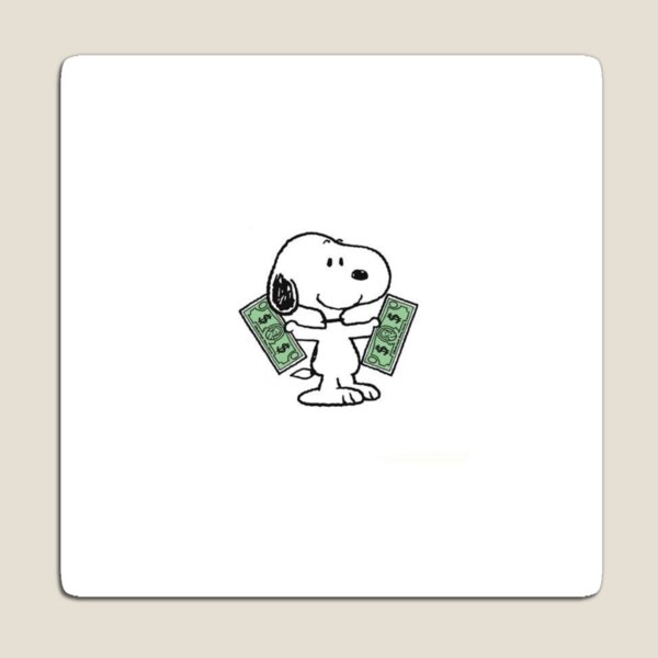 Item preview, Snoopy holding money  designed and sold by moonkiller.
