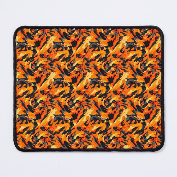 Item preview, Blazing Inferno Camo: Neon Orange, Black, and Yellow Fire Camouflage designed and sold by Nadia-NAS.