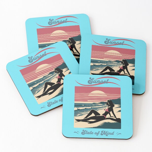 Item preview, Sunset State of Mind – Retro Beach Vibes Aesthetic designed and sold by Sinister prints.