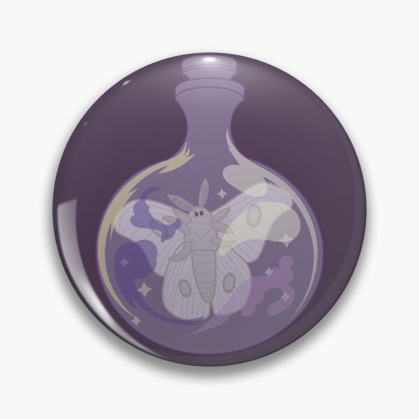 Item preview, Luna Moth in a Purple Bottle designed and sold by SKETCHYANDGRAPHIC.