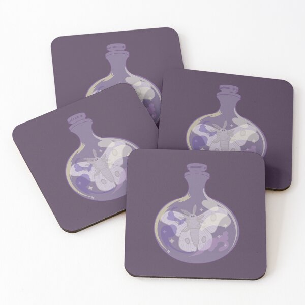 Item preview, Luna Moth in a Purple Bottle designed and sold by SKETCHYANDGRAPHIC.