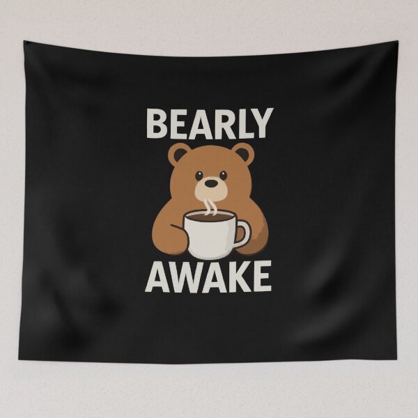 Item preview, Bearly Awake: Groggy Grizzly's Coffee Craving designed and sold by Senpaiwaves.