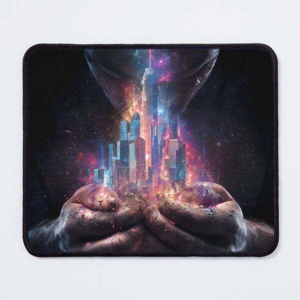 Item preview, Mind of a Creator – Surreal Cityscape Head Art designed and sold by VisionaryVeils.
