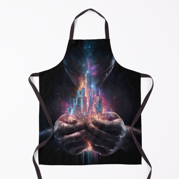 Item preview, Mind of a Creator – Surreal Cityscape Head Art designed and sold by VisionaryVeils.