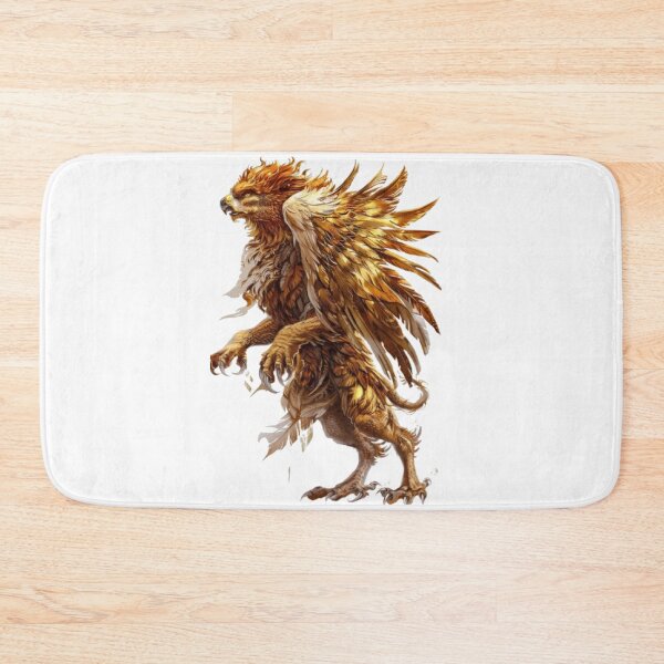 Item preview, Golden Griffin – Majestic Guardian of Myth and Sky designed and sold by AlexLineArt.