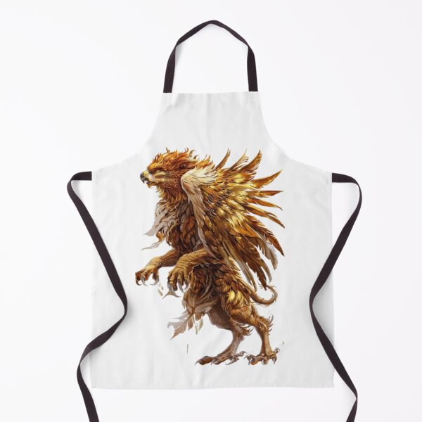 Item preview, Golden Griffin – Majestic Guardian of Myth and Sky designed and sold by AlexLineArt.