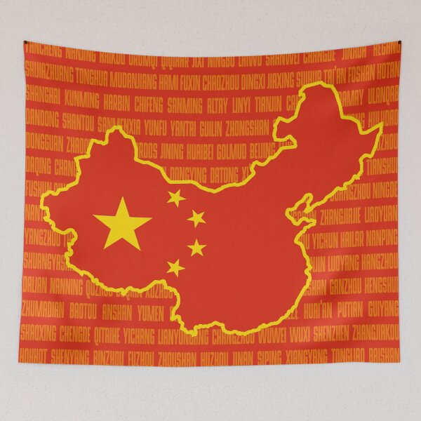 Item preview, China Outline/Flag designed and sold by Cestus.