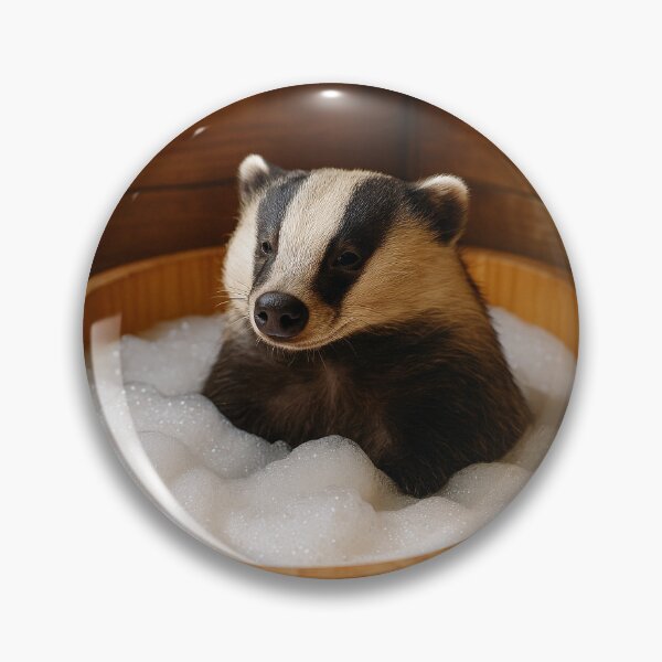 Item preview, Badger Enjoys a Bubble Bath designed and sold by Tridentulus.