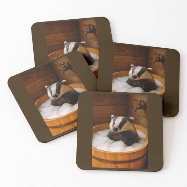 Item preview, Badger Enjoys a Bubble Bath designed and sold by Tridentulus.
