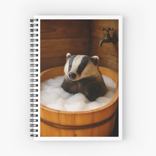 Item preview, Badger Enjoys a Bubble Bath designed and sold by Tridentulus.