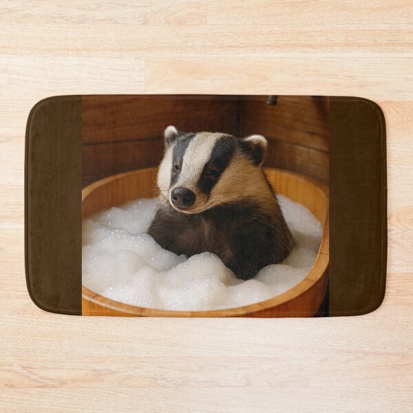 Item preview, Badger Enjoys a Bubble Bath designed and sold by Tridentulus.