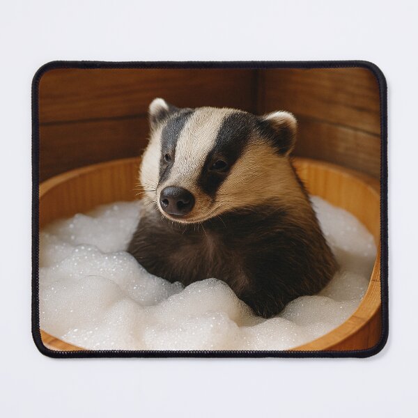 Item preview, Badger Enjoys a Bubble Bath designed and sold by Tridentulus.