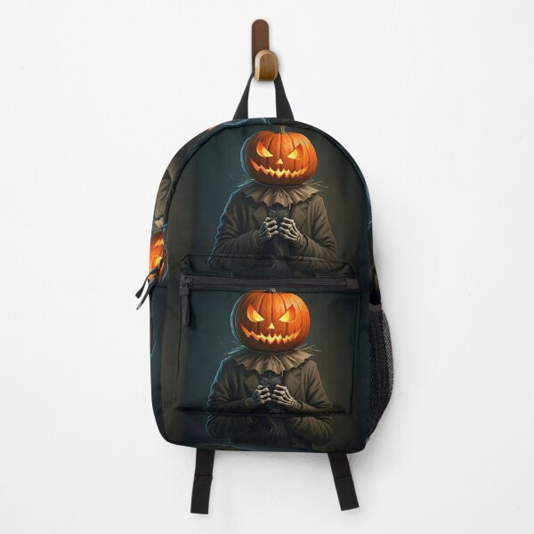 Item preview, Scarecrow of Scarecrows – Triple Caricature Pumpkin Head designed and sold by PawPrintedArt.