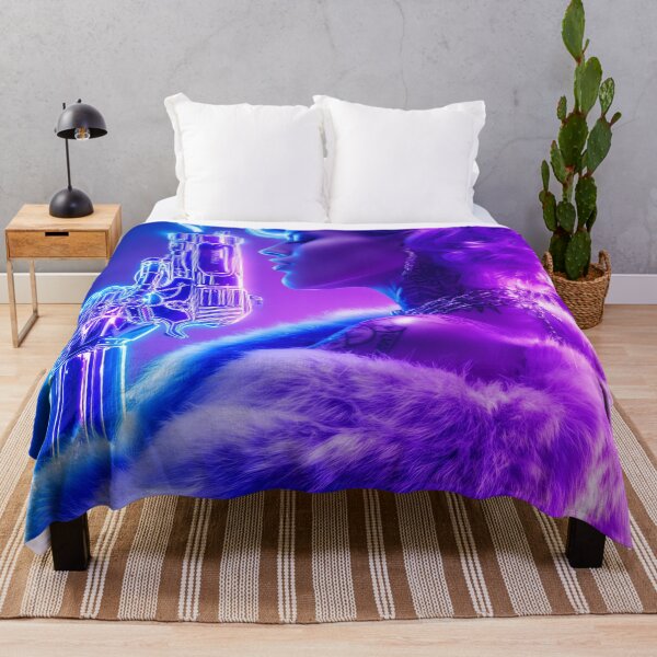 Item preview, Neon Femme Fatale – Retro Futuristic Portrait with Cyber Gun designed and sold by VisionaryVeils.