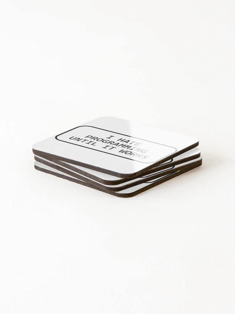 Thumbnail 4 of 5, Coasters (Set of 4), I hate programming designed and sold by Peelya.