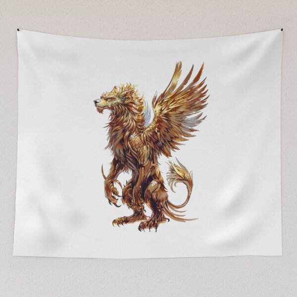 Item preview, Royal Griffin – Legendary Winged Lion of Light designed and sold by AlexLineArt.