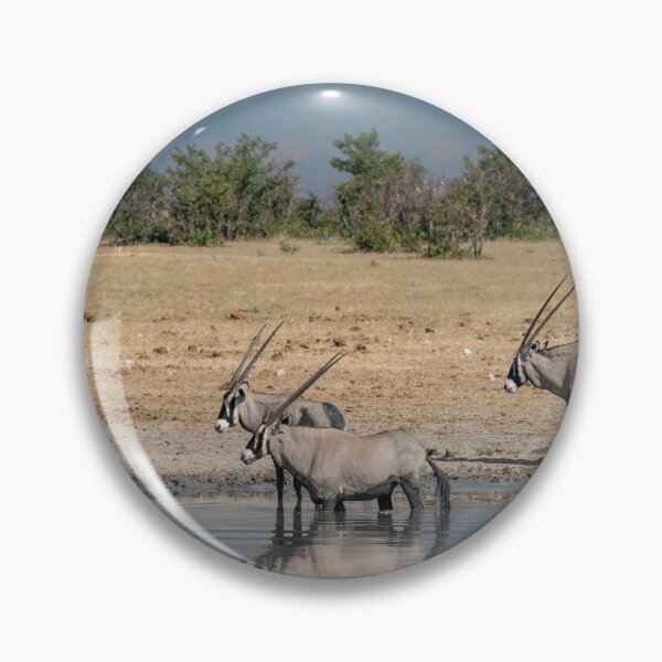 Item preview, Silent Guardians of the Waterhole — Gemsbok Reflections Under a Storm‑Lit Sky  designed and sold by DavideAntoniani.