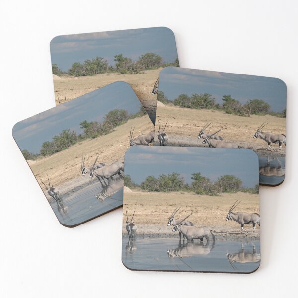 Item preview, Silent Guardians of the Waterhole — Gemsbok Reflections Under a Storm‑Lit Sky  designed and sold by DavideAntoniani.