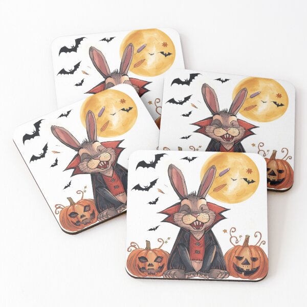Item preview, Vampire Bunny Halloween Illustration designed and sold by DreamArtmaStudio.