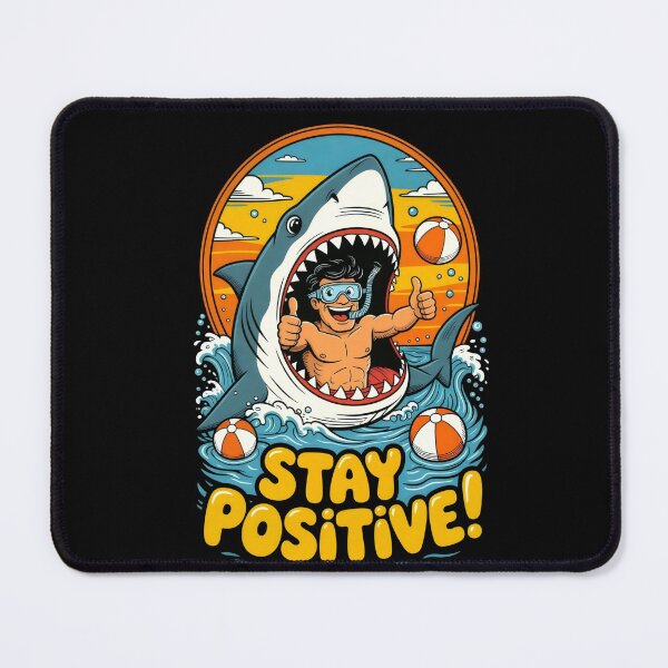 Item preview, Stay Positive: Thumbs-Up Shark Surprise designed and sold by Senpaiwaves.