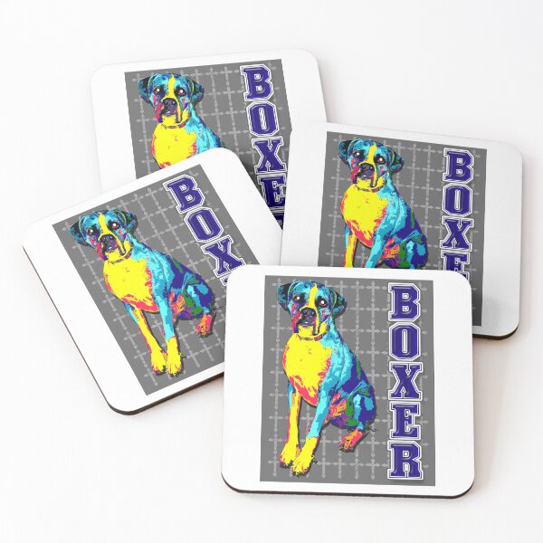 Item preview, PSYCHEDELIC BOXER DOG - blue type designed and sold by sleepingmurder.
