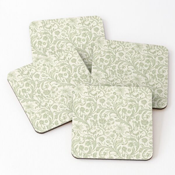 Item preview, Vintage Light Green Floral Seamless Pattern designed and sold by HolmeProud.