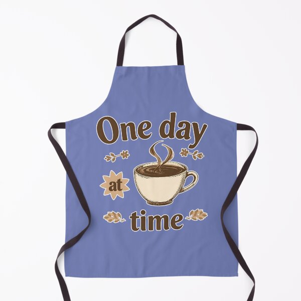 Item preview, One Day at Time: Humble Coffee Mug with a Calming Message and Vintage Style for Coffee Lovers designed and sold by Karina Creative Studio.