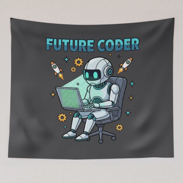 Item preview, Future Coder – Cute Robot Programming Design for Kids and Tech Lovers designed and sold by TrackinDaTrends.