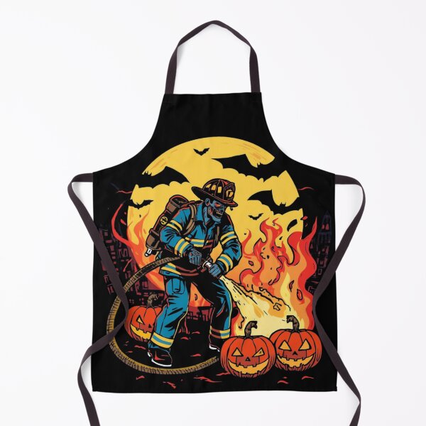 Item preview, Zombie Firefighter Saves Halloween Night designed and sold by DreamArtmaStudio.