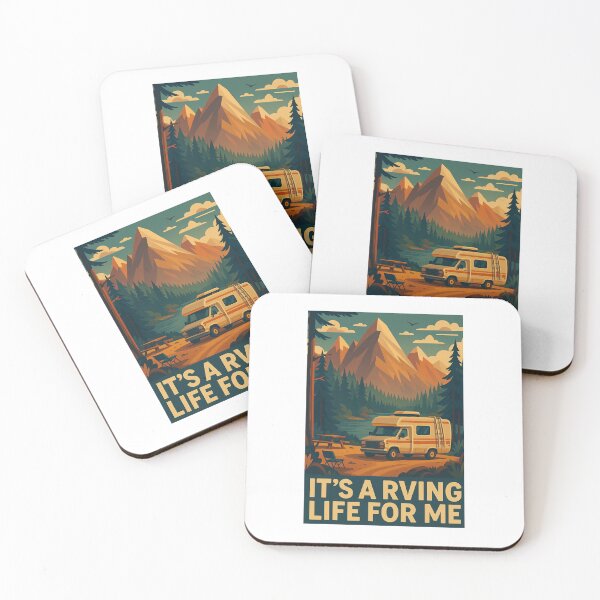 Item preview, It’s an RVing Life for Me – Retro Road Trip Camper Art designed and sold by RogueSymmetry.
