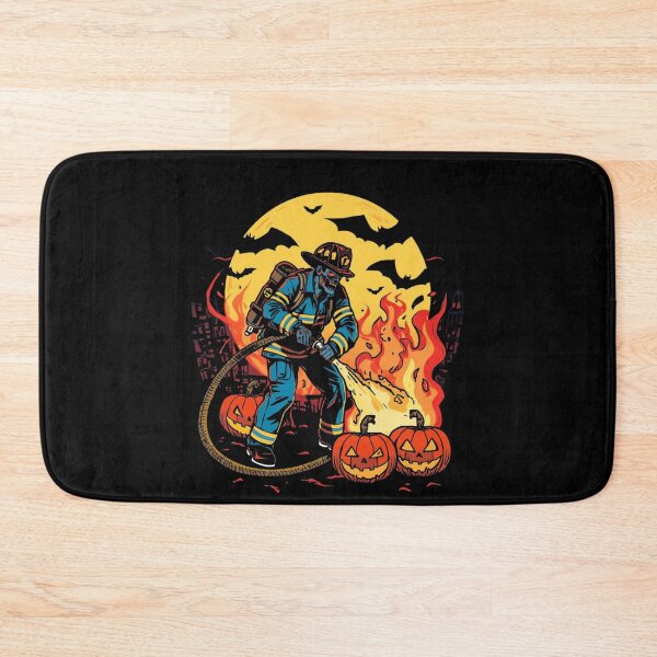 Item preview, Zombie Firefighter Saves Halloween Night designed and sold by DreamArtmaStudio.