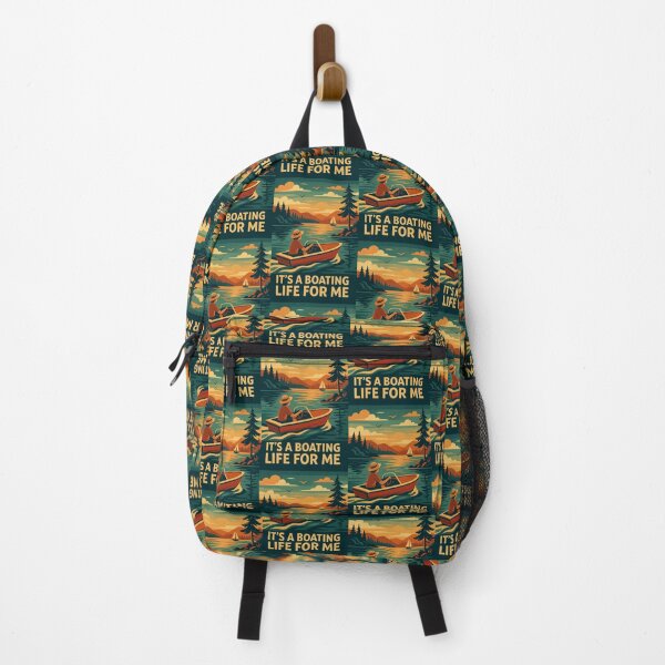 Item preview, It’s a Boating Life for Me – Retro Lake and Water Adventure Art designed and sold by RogueSymmetry.