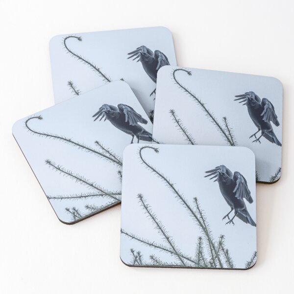 Item preview, American Crow taking off from high in the treetop designed and sold by lisavonbiela.