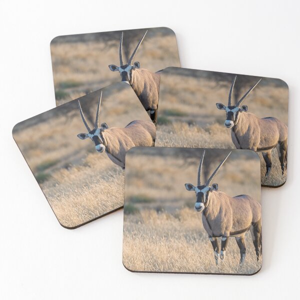 Item preview, Desert Elegance — Gemsbok at Golden Dusk in Calm Grass designed and sold by DavideAntoniani.