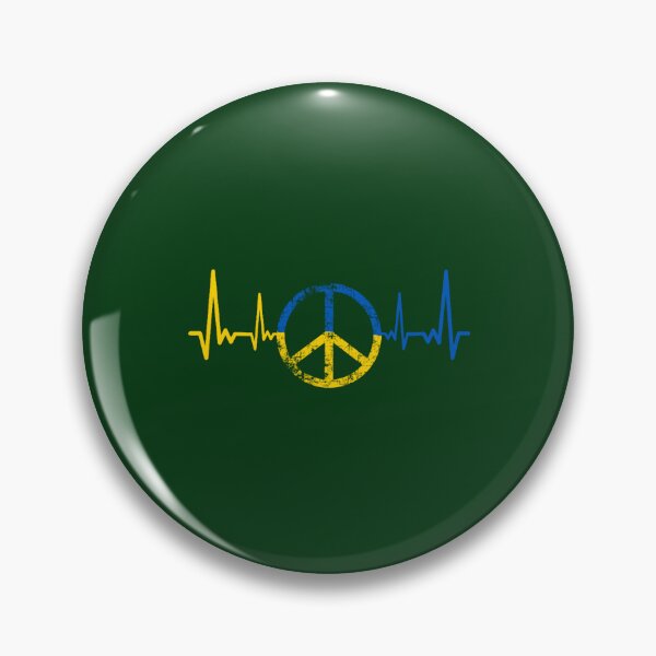 Item preview, ECG Heartbeat Ukraine Peace Design designed and sold by LivyPaigeHome.
