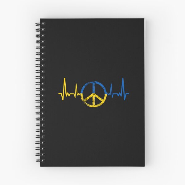 Item preview, ECG Heartbeat Ukraine Peace Design designed and sold by LivyPaigeHome.