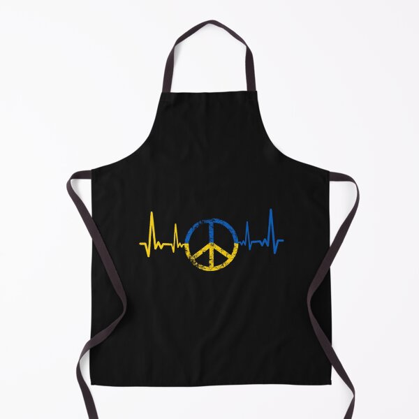 Item preview, ECG Heartbeat Ukraine Peace Design designed and sold by LivyPaigeHome.